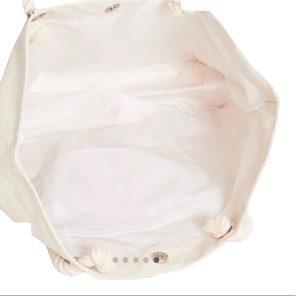 New Off-White And Blue Printed Shopping Tote Bag - Mother’s Day Special Deal - Picture 4 of 4